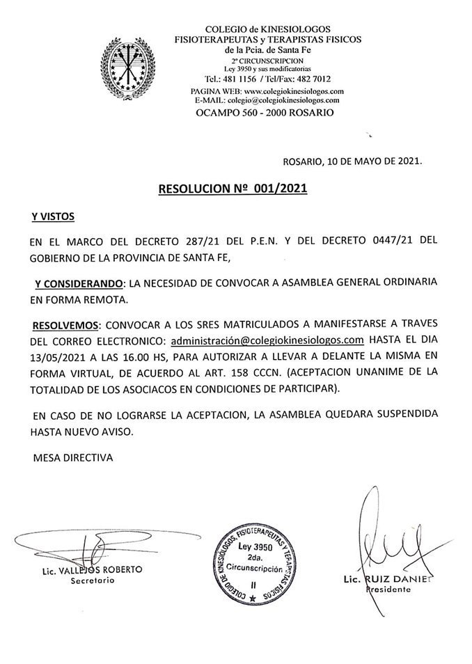IMPORTANTE: CITACIÓN A ASAMBLEA GENERAL ORDINARIA.