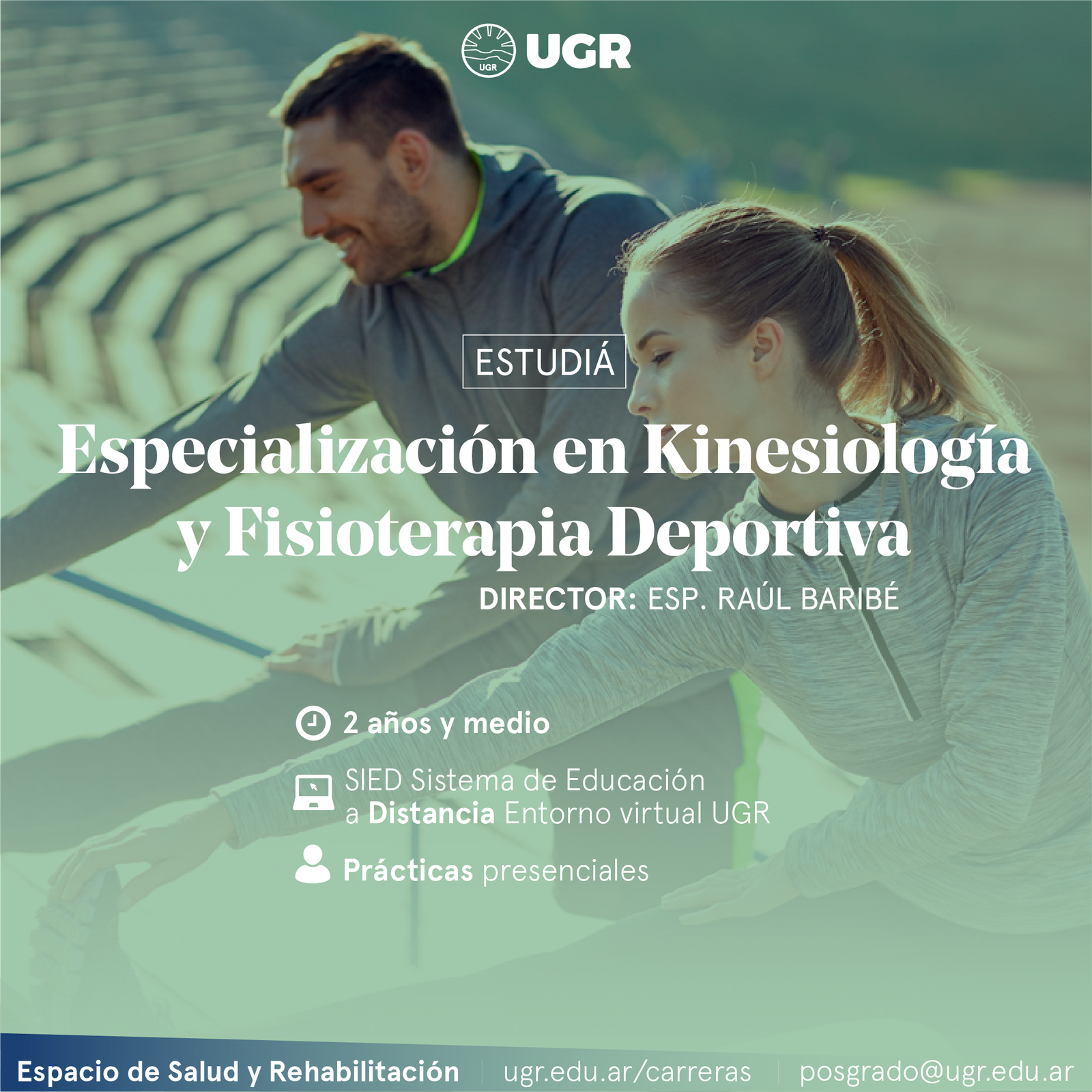 Formación: Especialización en Kinesiología y Fisioterapia Deportiva