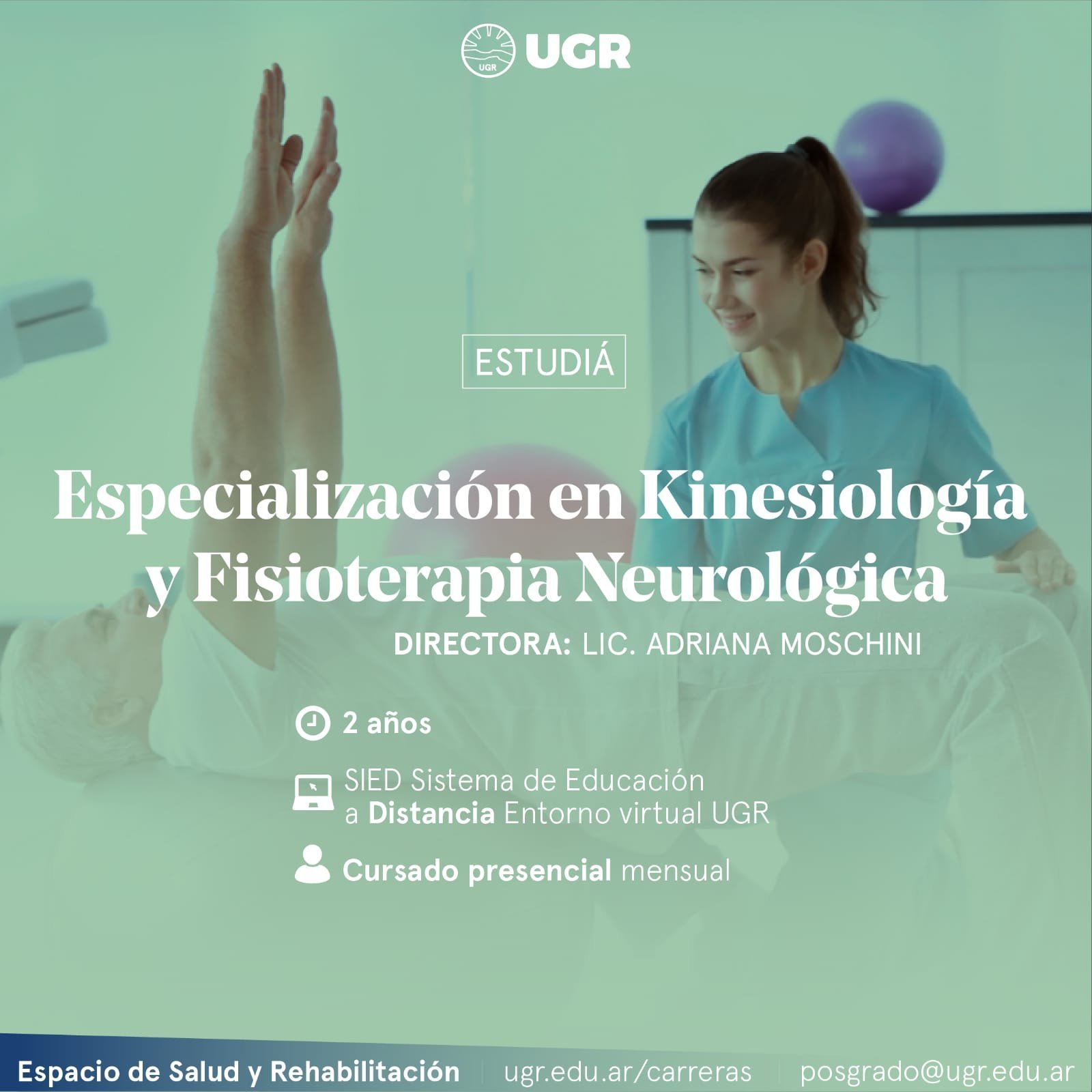 Formación: Especialización en Kinesiología y Fisioterapia Neurológica