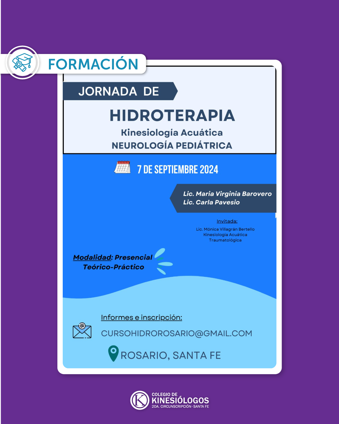 Jornada de Hidroterapia Kinesiología Acuática y Neurología Pediátrica