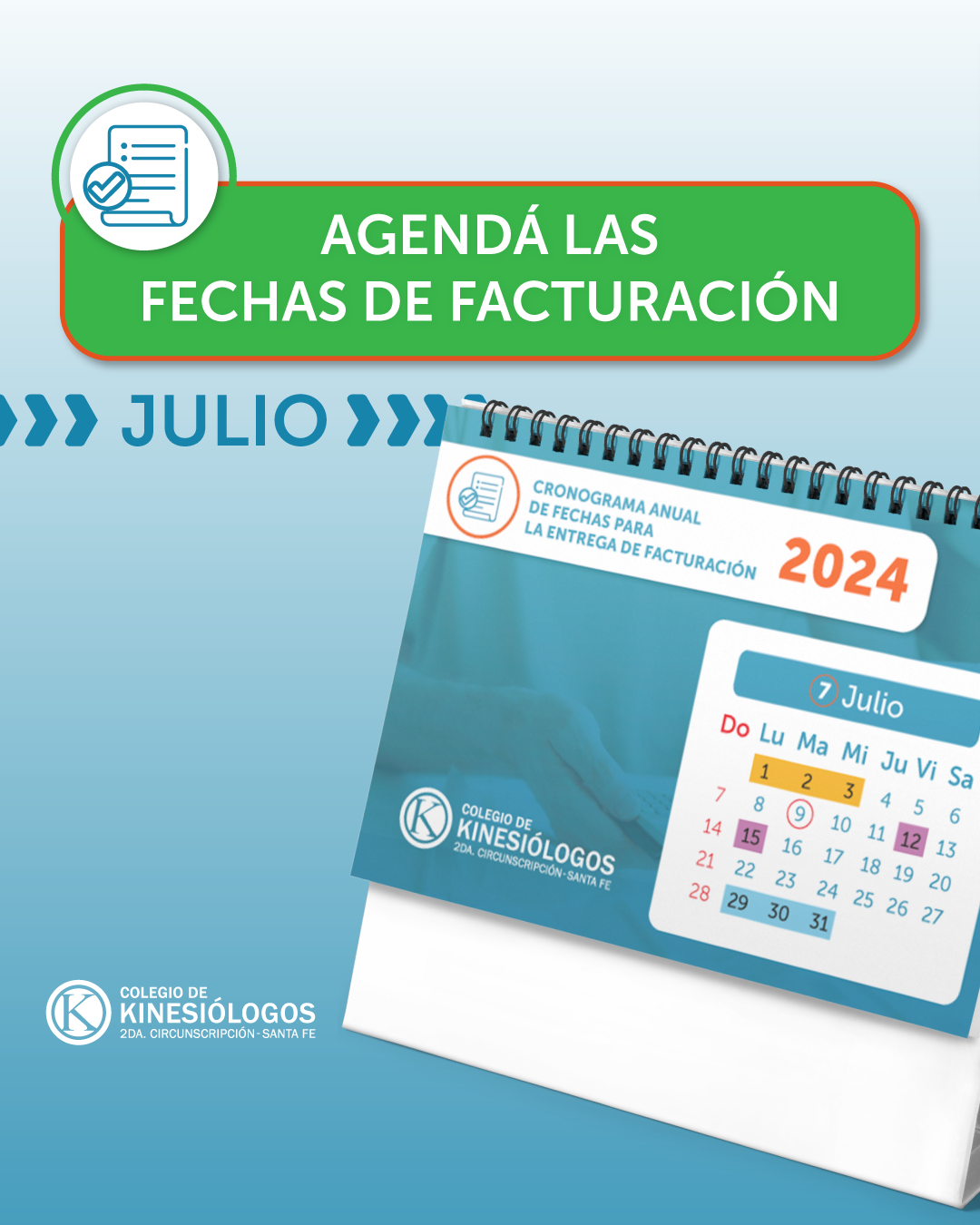 Entrega de facturación julio