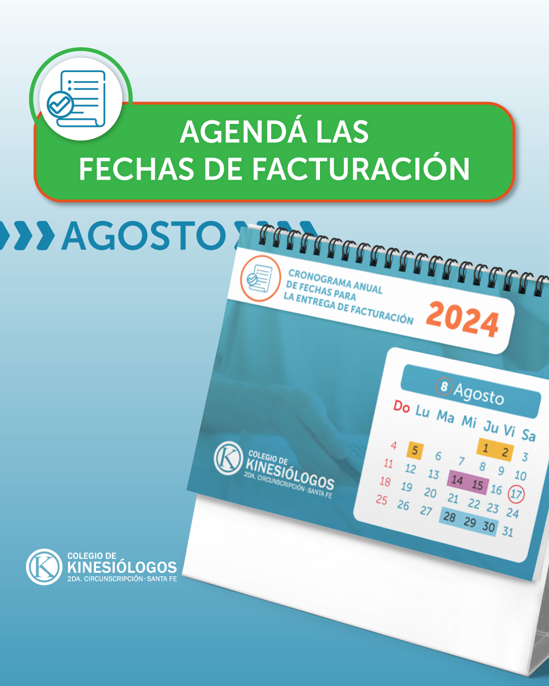 Entrega de facturación agosto