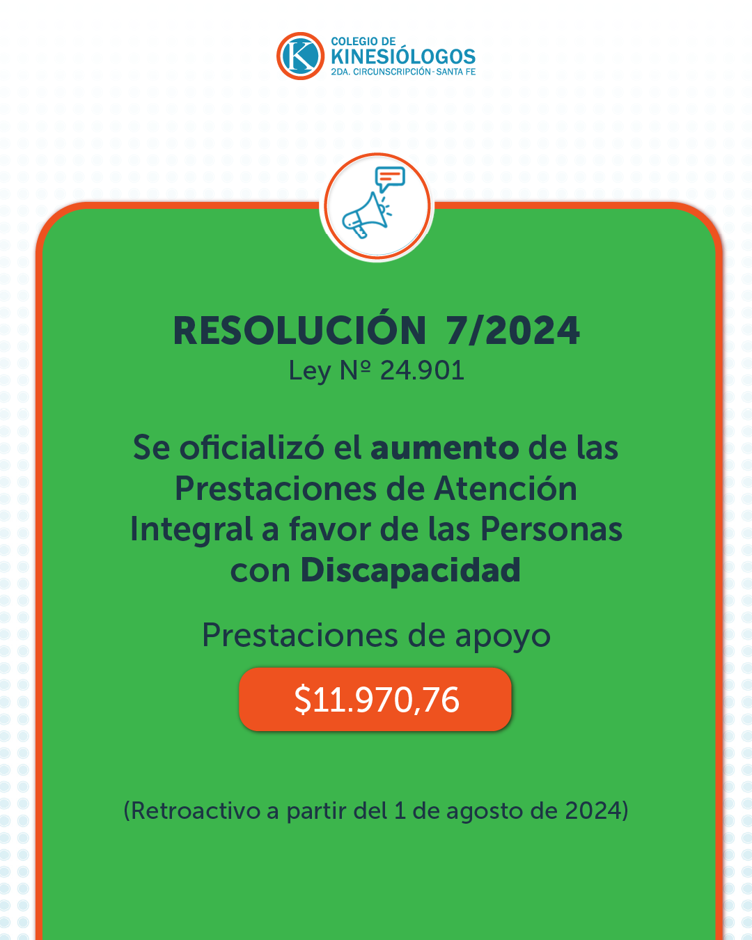 Aumento de las Prestaciones de Atención Integral a favor de las Personas con Discapacidad