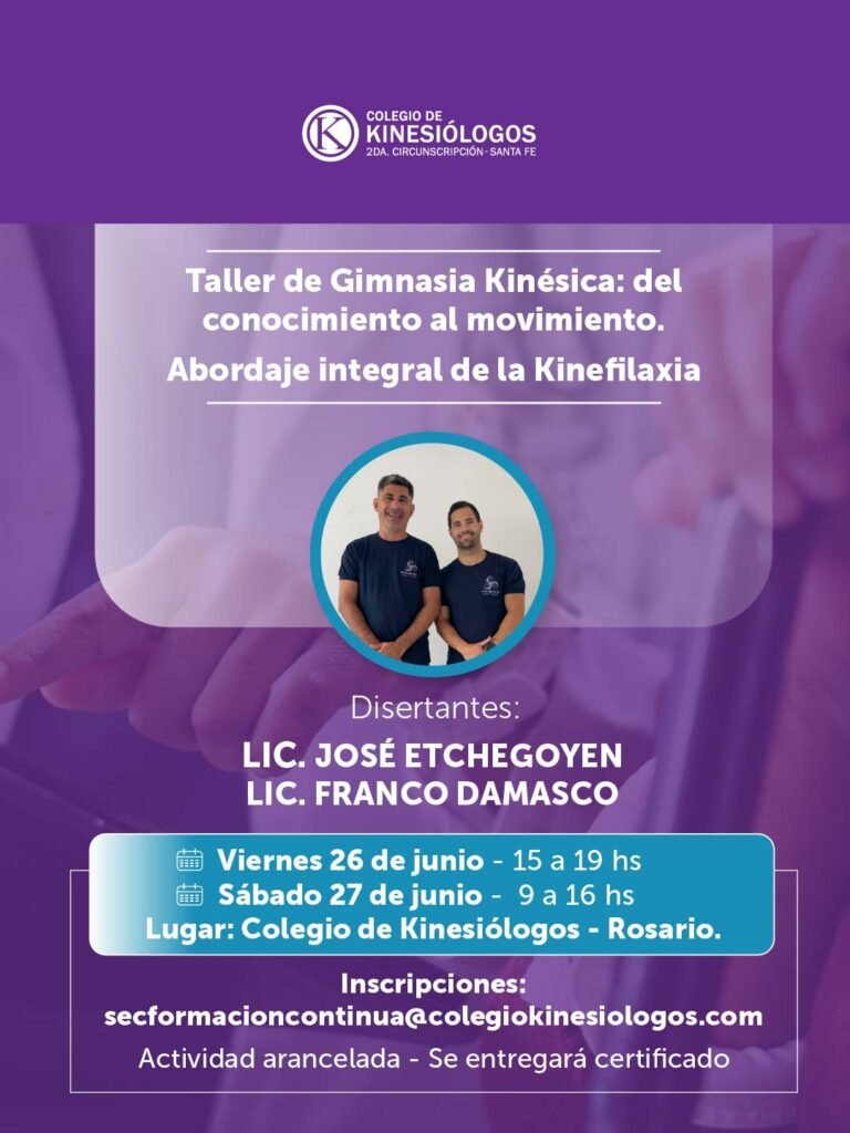 Taller de Gimnasia Kinésica: Del conocimiento al movimiento: Abordaje integral de la kinefilaxia