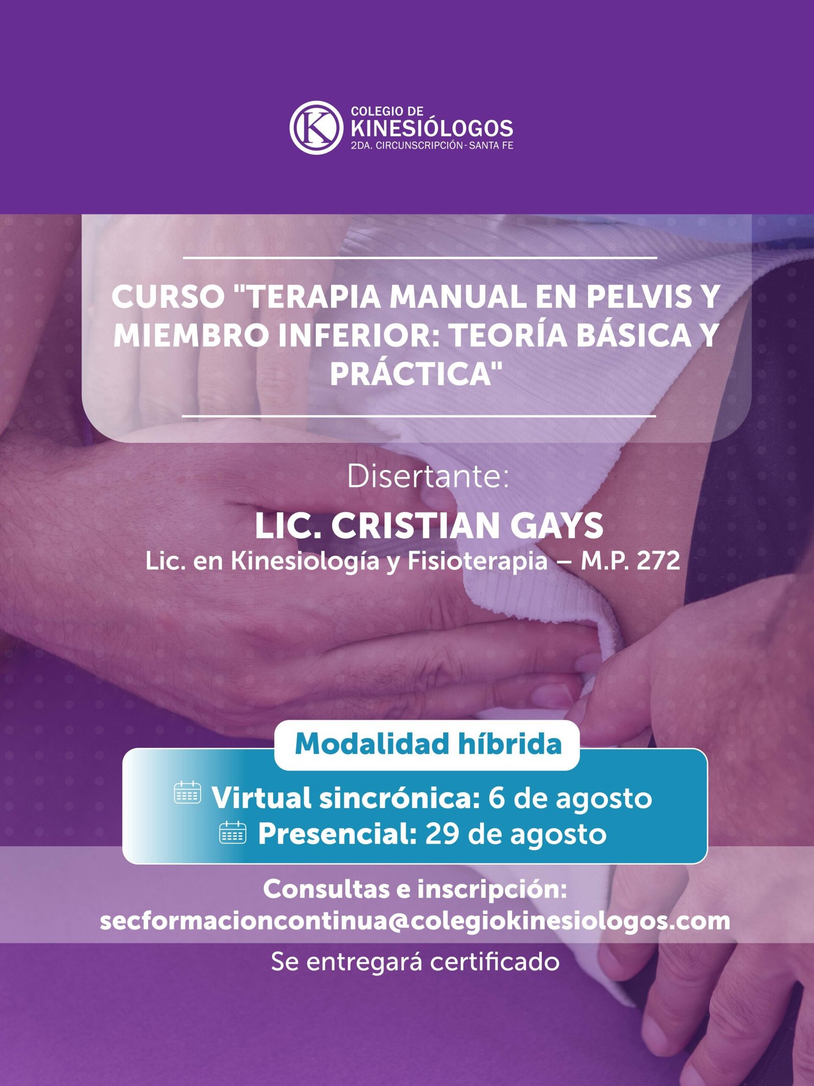 Curso Terapia Manual en Pelvis y Miembro Inferior | Teoría básica y práctica