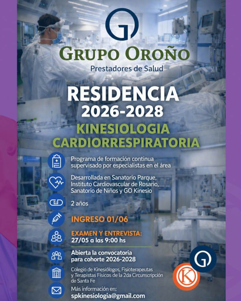 Residencia en Kinesiología y Fisiatría Cardiorrespiratoria de Grupo Oroño